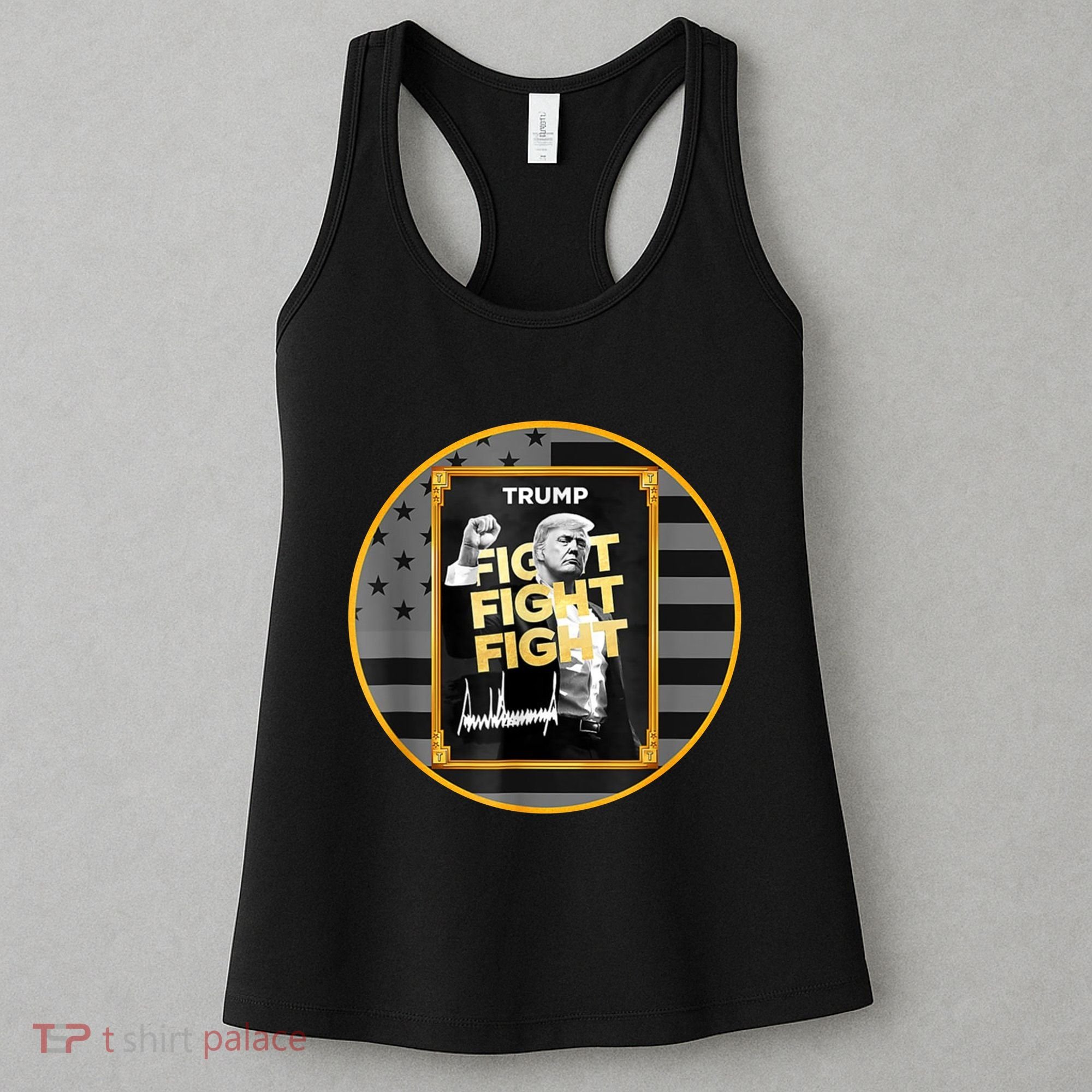 Funny Trump Fight Meme Coin Crypto President Women's Tank Top