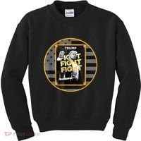 Funny Trump Fight Meme Coin Crypto President Kids Sweatshirt thumb 0