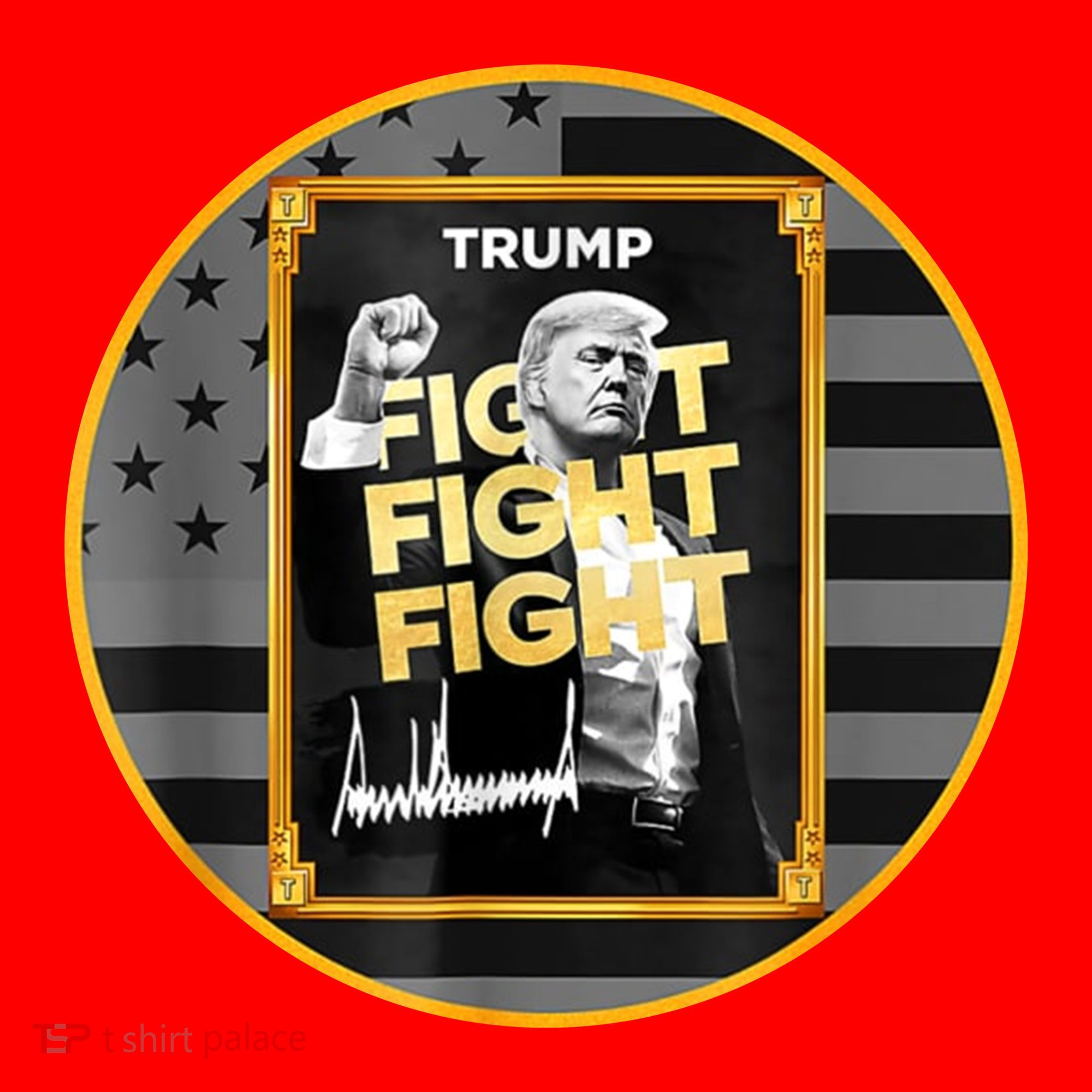 Funny Trump Fight Meme Coin Crypto President Santa Hat