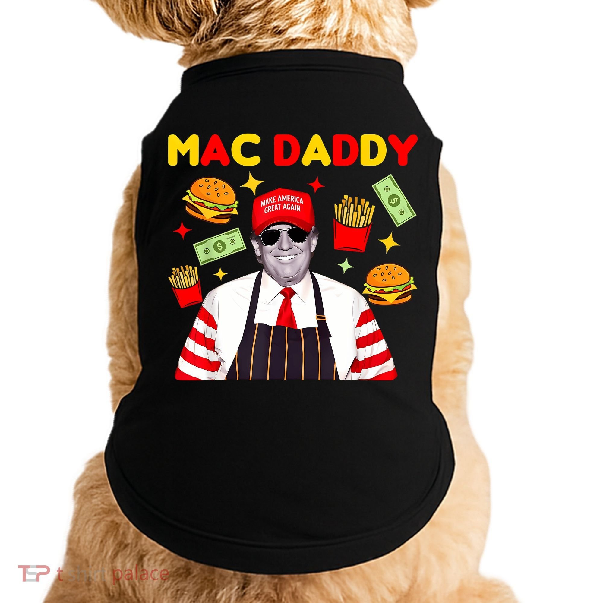 Funny Trump Fries Making Fries Mac Daddy Doggie Tank