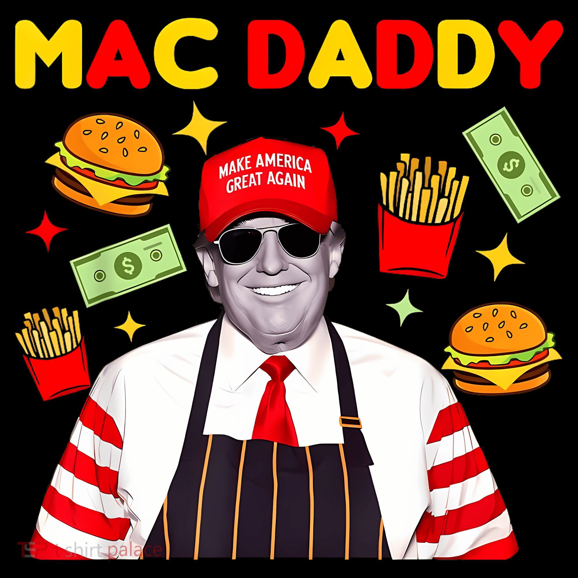Funny Trump Fries Making Fries Mac Daddy Long Sleeve Shirt