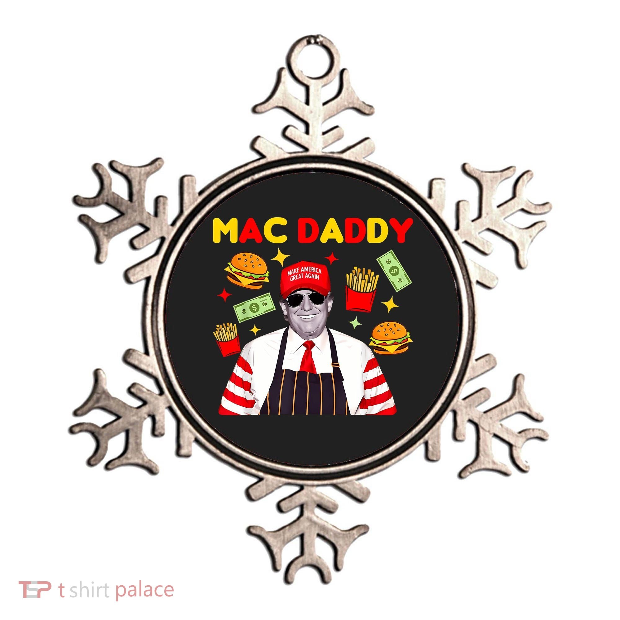 Funny Trump Fries Making Fries Mac Daddy Ornament