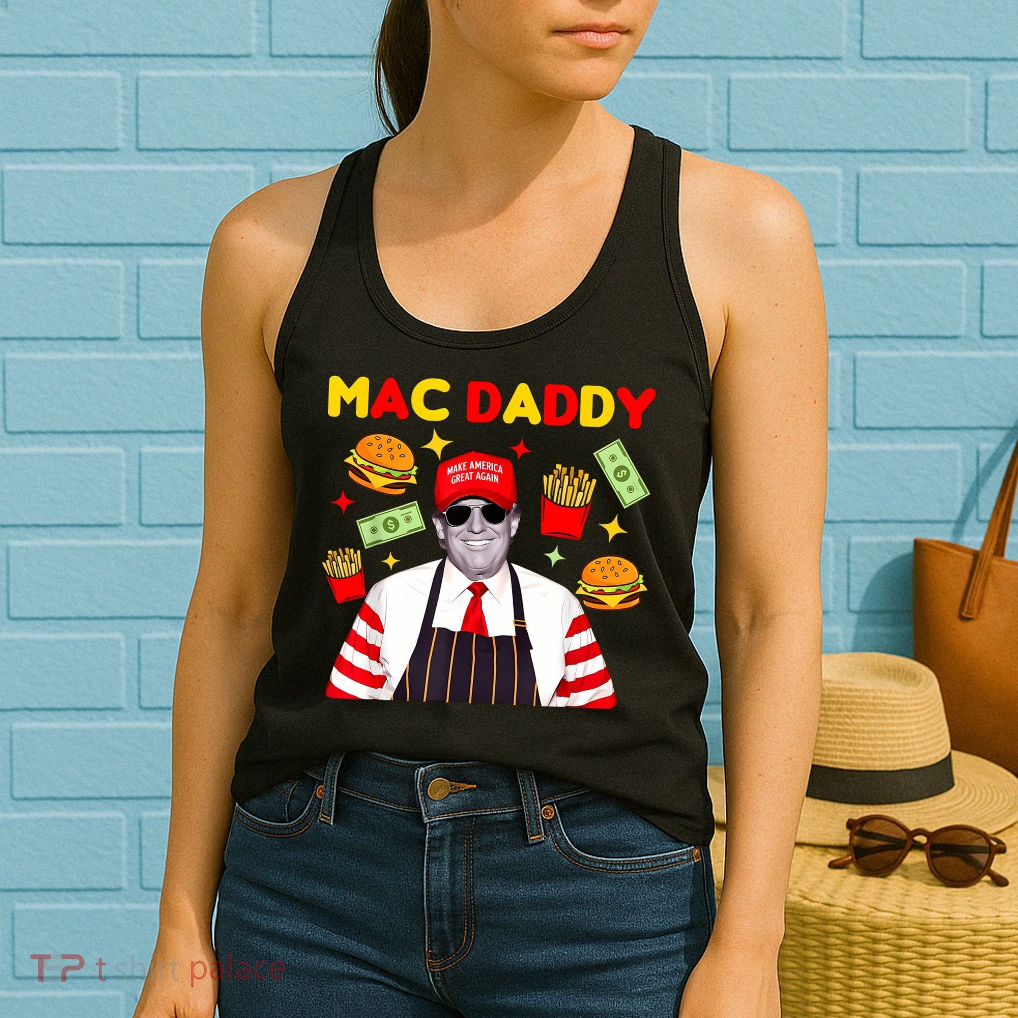 Funny Trump Fries Making Fries Mac Daddy Women's Tank Top