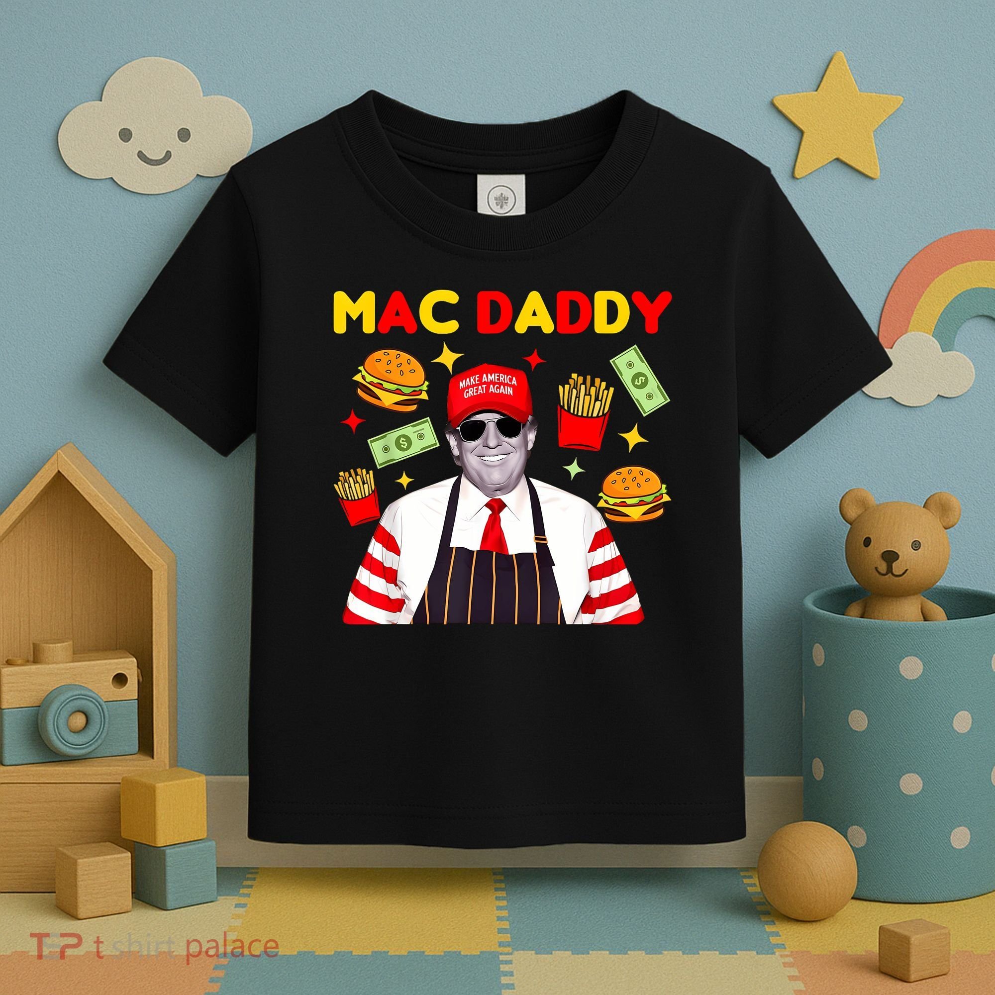 Funny Trump Fries Making Fries Mac Daddy Toddler T-Shirt