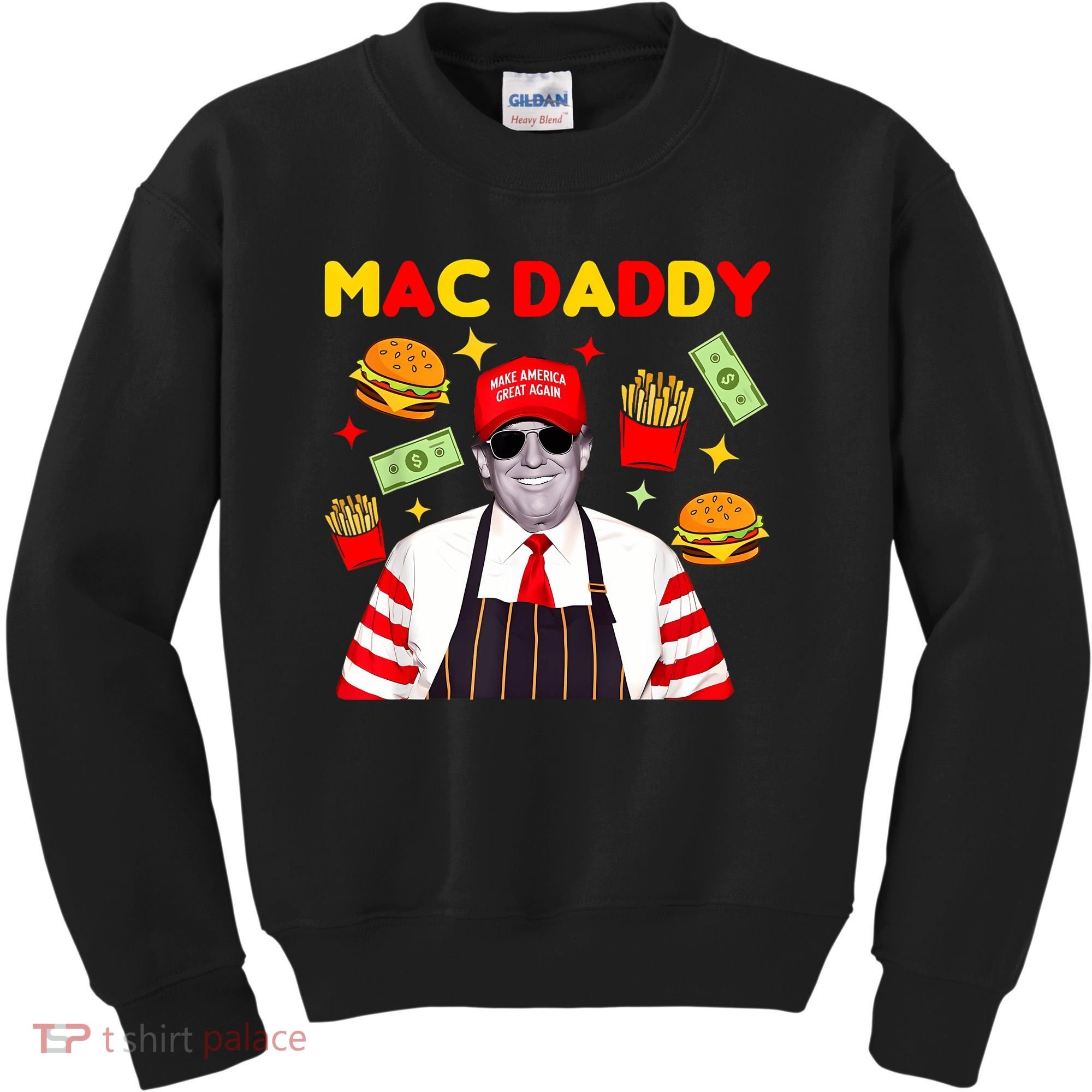 Funny Trump Fries Making Fries Mac Daddy Kids Sweatshirt