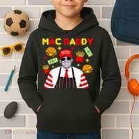 Funny Trump Fries Making Fries Mac Daddy Kids Hoodie thumb 2