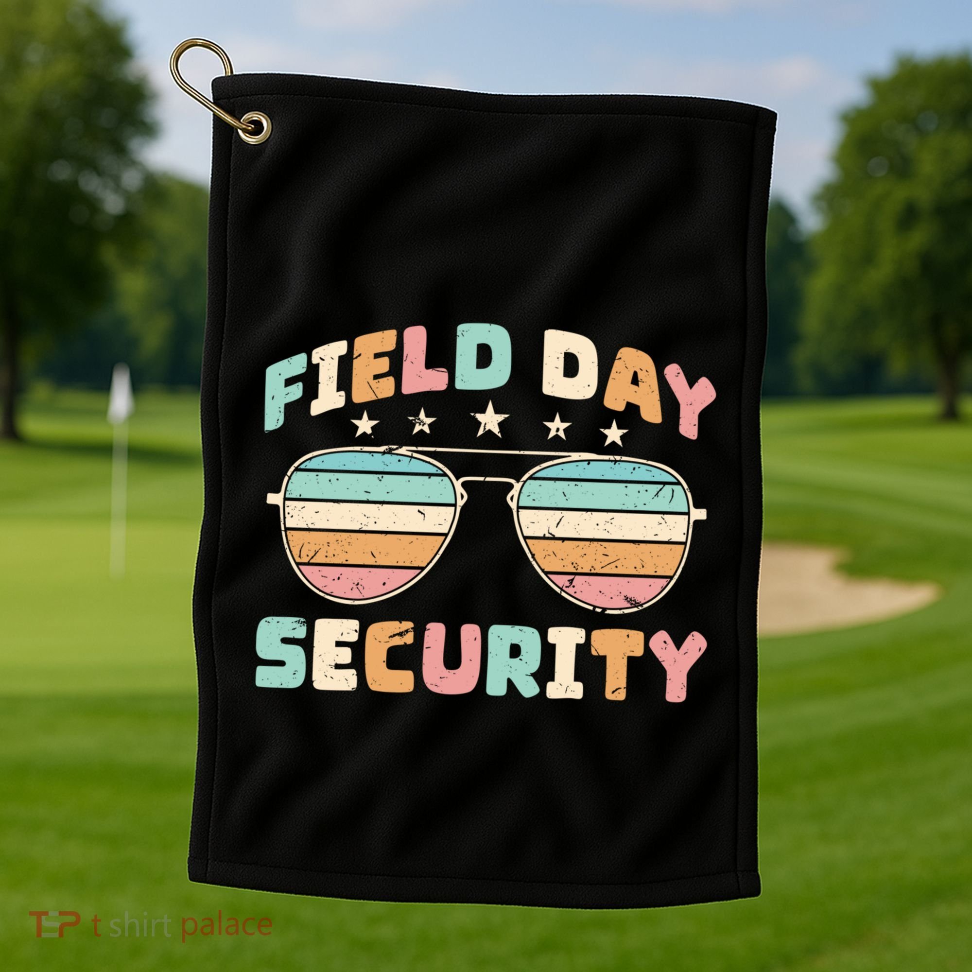Funny Teacher Field Day Security Gift Golf Towel
