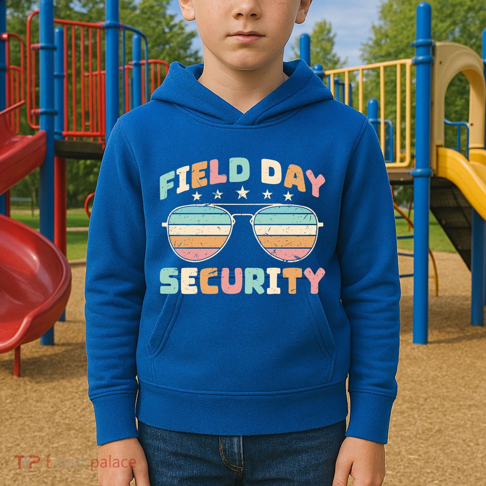 Funny Teacher Field Day Security Gift Kids Hoodie