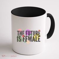 Floral The Future Is Female Coffee Mug thumb 1