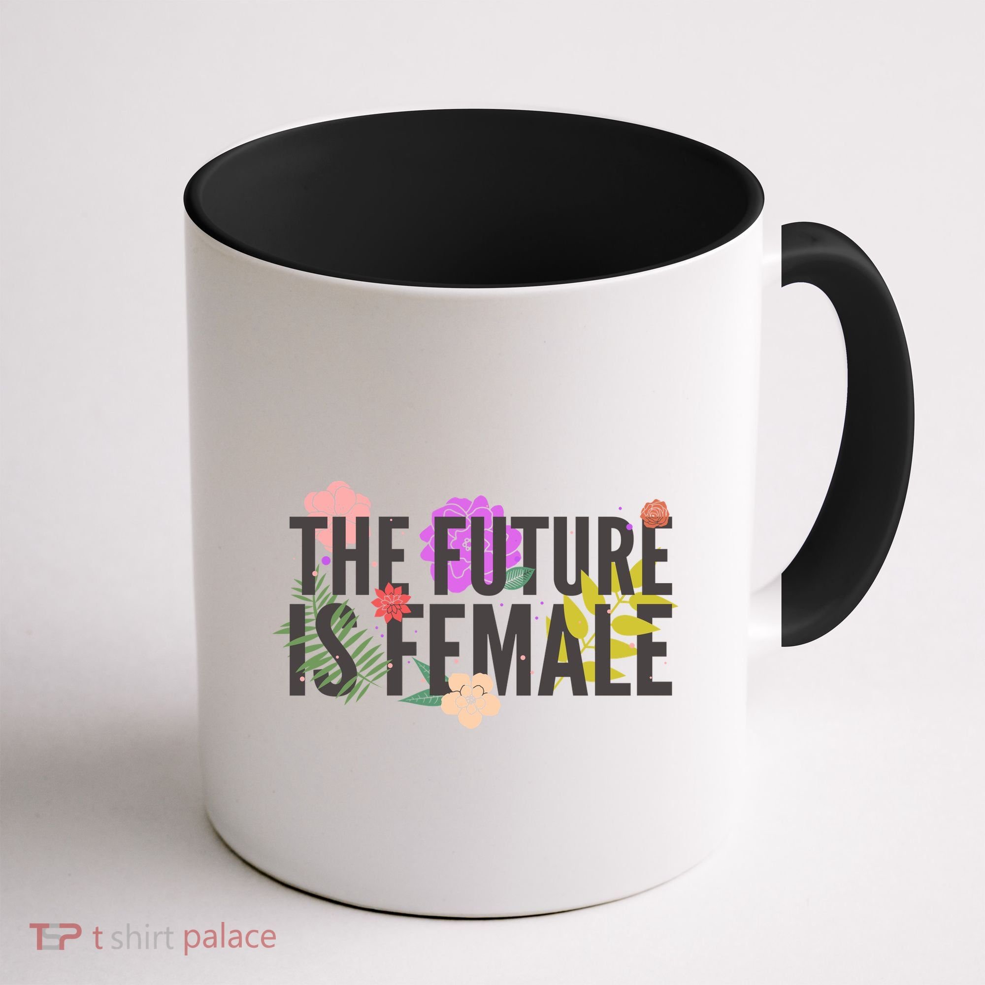 Floral The Future Is Female Coffee Mug