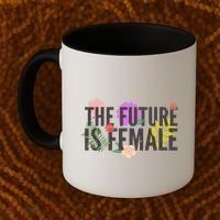 Floral The Future Is Female Coffee Mug thumb 2