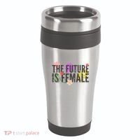 Floral The Future Is Female 16oz Travel Tumbler thumb 0