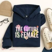 Floral The Future Is Female Hoodie thumb 4