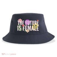 Floral The Future Is Female Sustainable Bucket Hat thumb 0