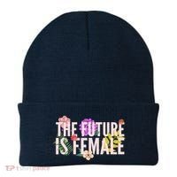Floral The Future Is Female Beanie thumb 0