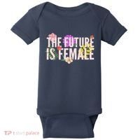Floral The Future Is Female Baby Bodysuit thumb 0