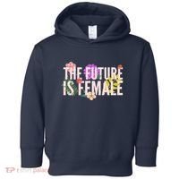 Floral The Future Is Female Toddler Hoodie thumb 0