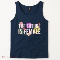 Floral The Future Is Female Tank Top thumb 2