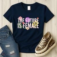 Floral The Future Is Female Women's T-Shirt thumb 3