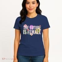 Floral The Future Is Female Women's T-Shirt thumb 4