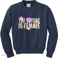 Floral The Future Is Female Kids Sweatshirt thumb 0