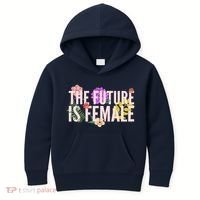 Floral The Future Is Female Kids Hoodie thumb 0