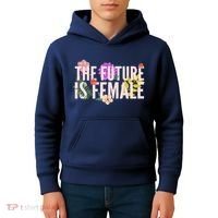 Floral The Future Is Female Kids Hoodie thumb 4