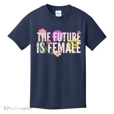 Floral The Future Is Female Kids T-Shirt