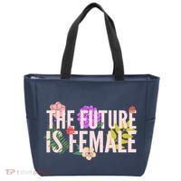 Floral The Future Is Female Tote Bag thumb 0