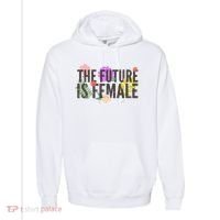 Floral The Future Is Female Comfort Colors Garment-Dyed Hooded Sweatshirt thumb 0