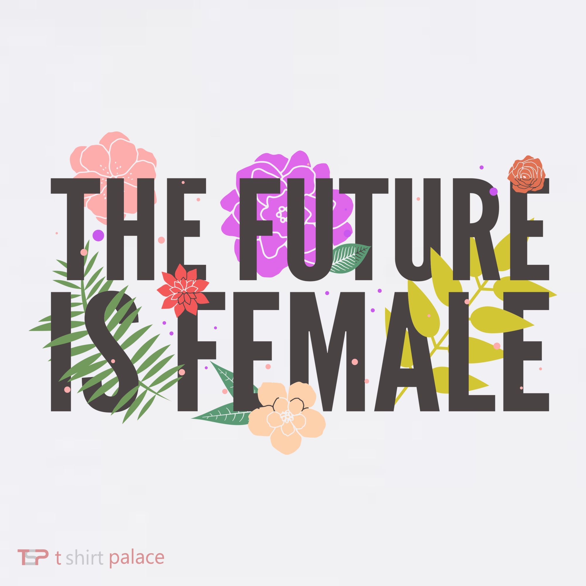Floral The Future Is Female Comfort Colors Garment-Dyed Hooded Sweatshirt