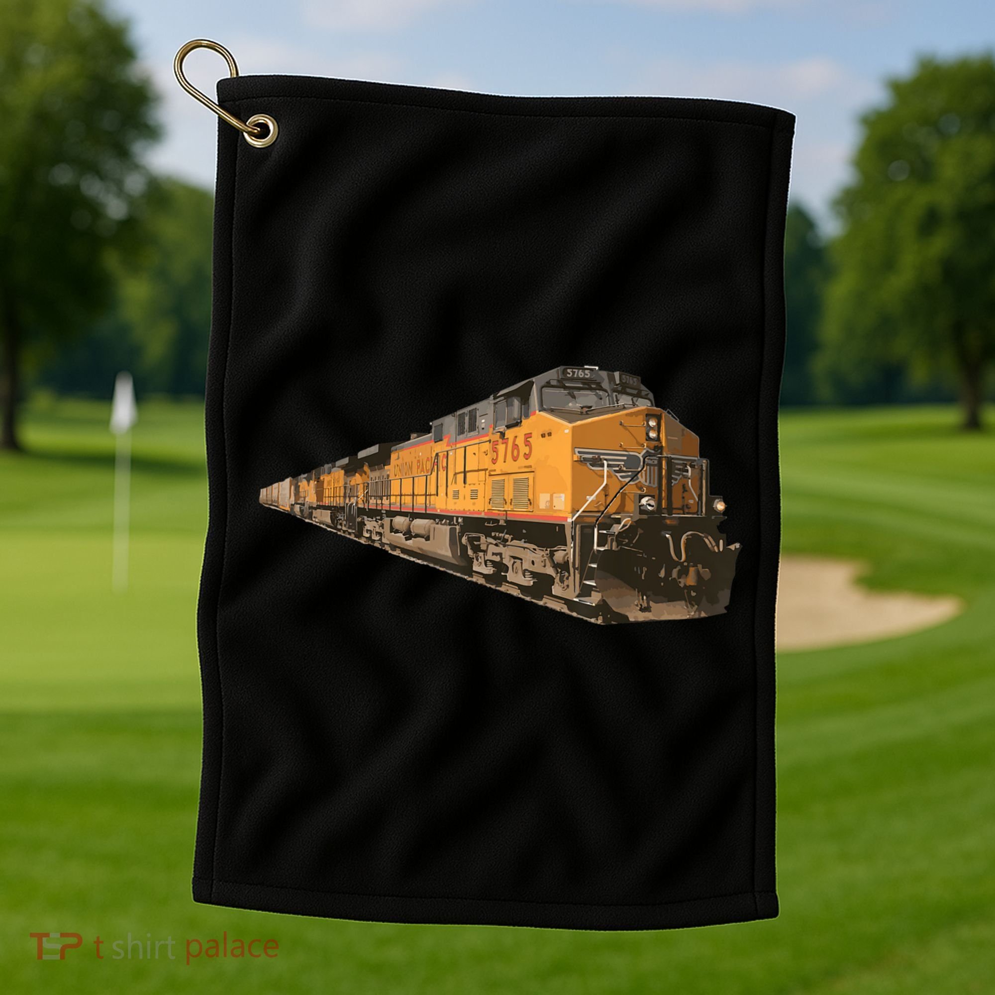 Freight Train Golf Towel