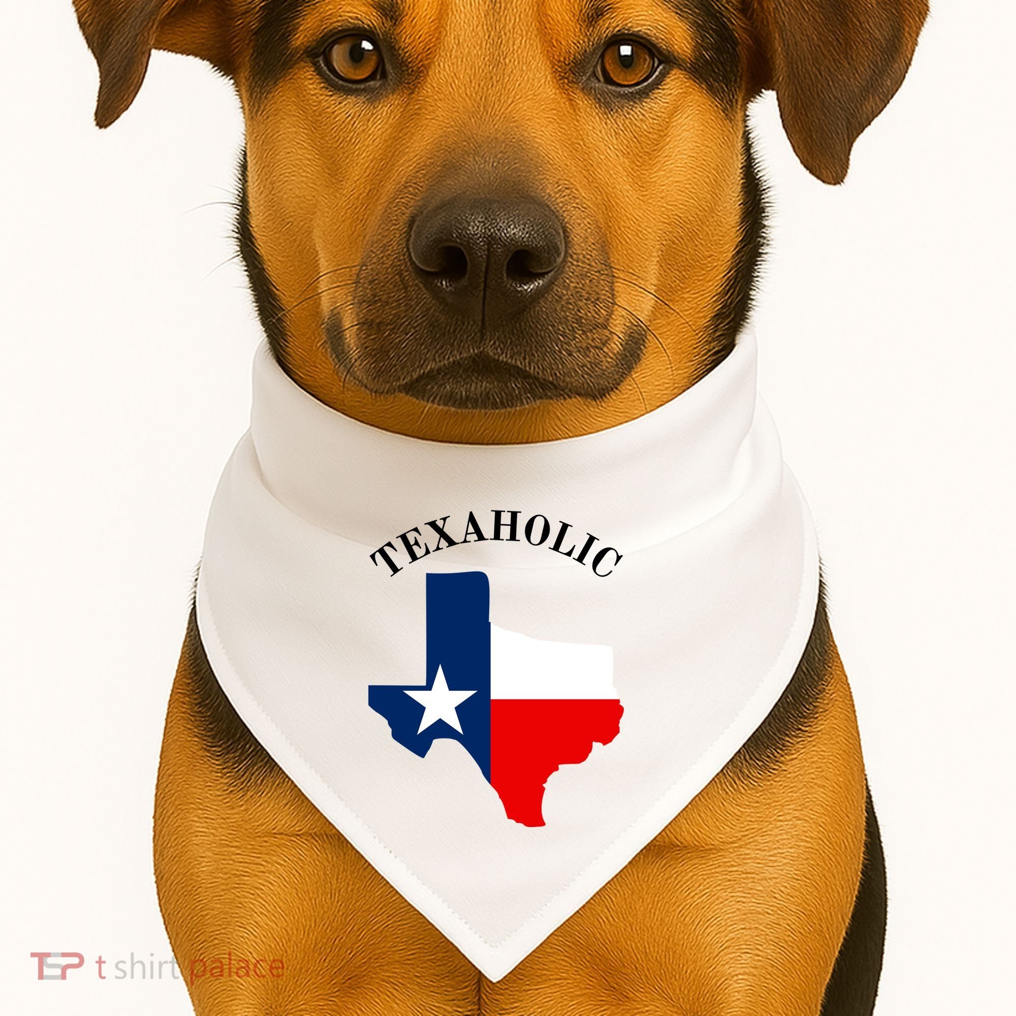 Funny Texaholic USA-Made Doggie Bandana