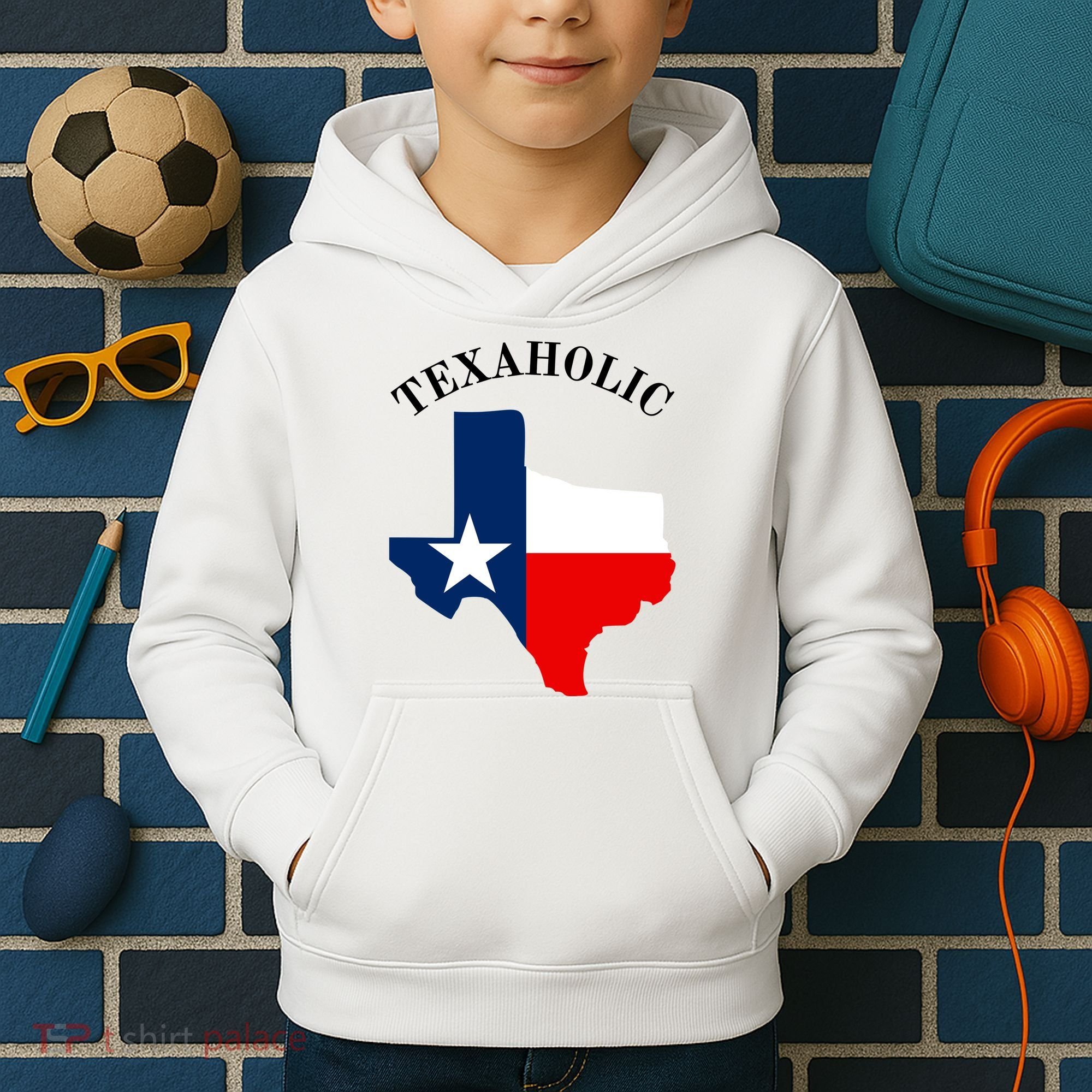 Funny Texaholic Kids Hoodie