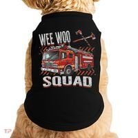Fire Truck Firefighters Lovers Wee Woo Squad Doggie Tank thumb 0