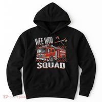 Fire Truck Firefighters Lovers Wee Woo Squad Hoodie thumb 0