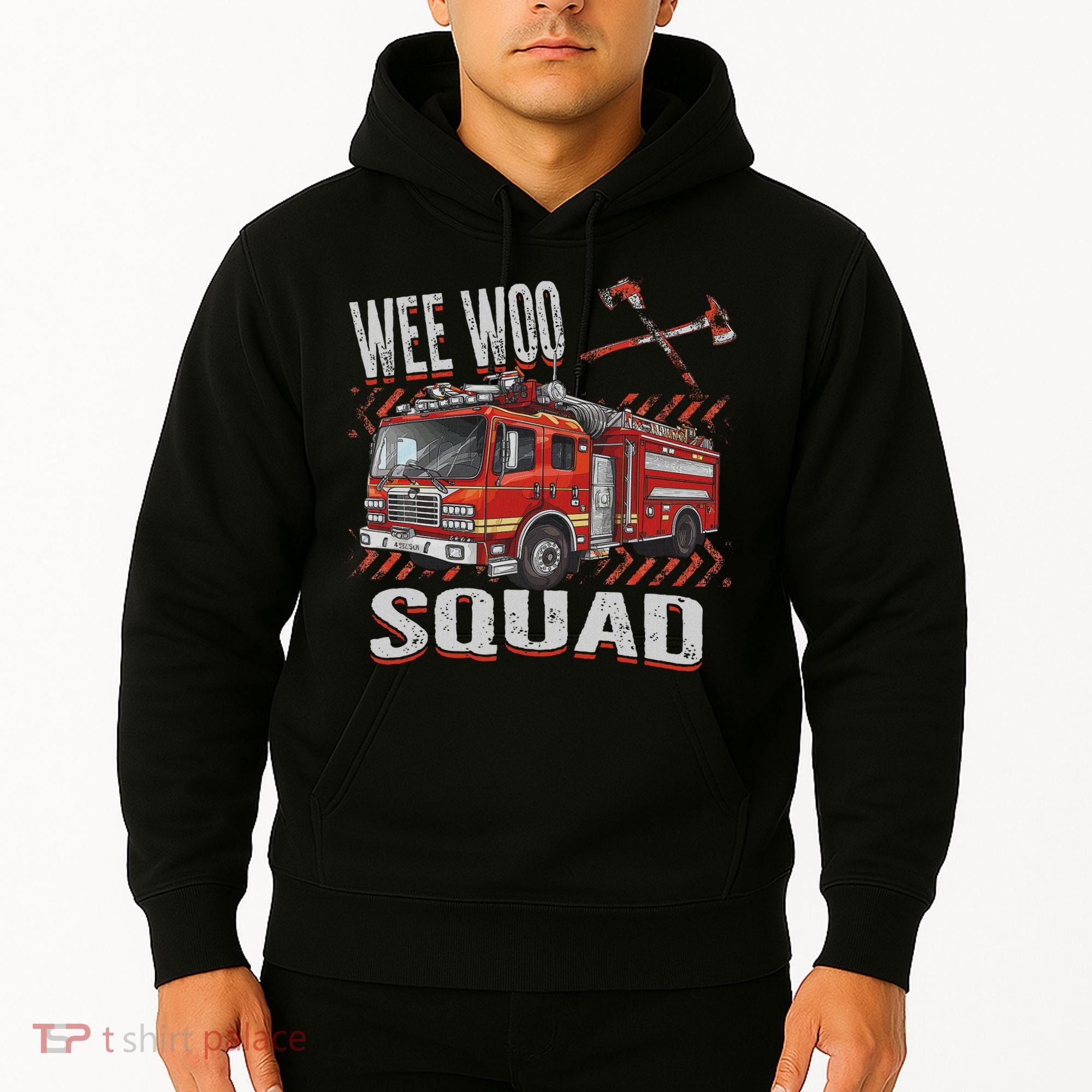 Fire Truck Firefighters Lovers Wee Woo Squad Hoodie
