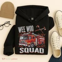 Fire Truck Firefighters Lovers Wee Woo Squad Hoodie thumb 4