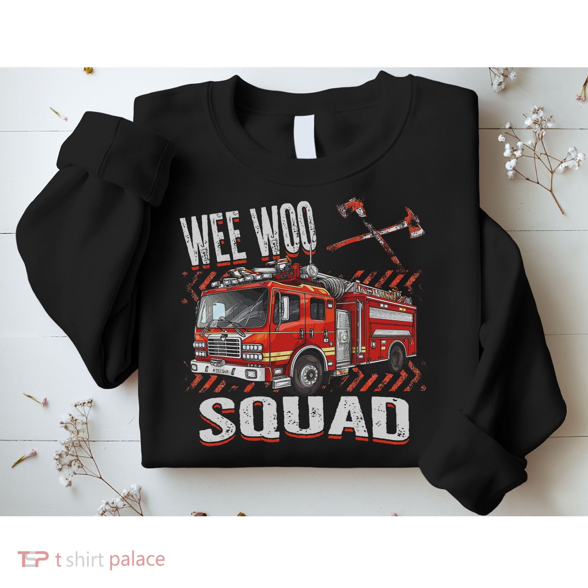 Fire Truck Firefighters Lovers Wee Woo Squad Sweatshirt