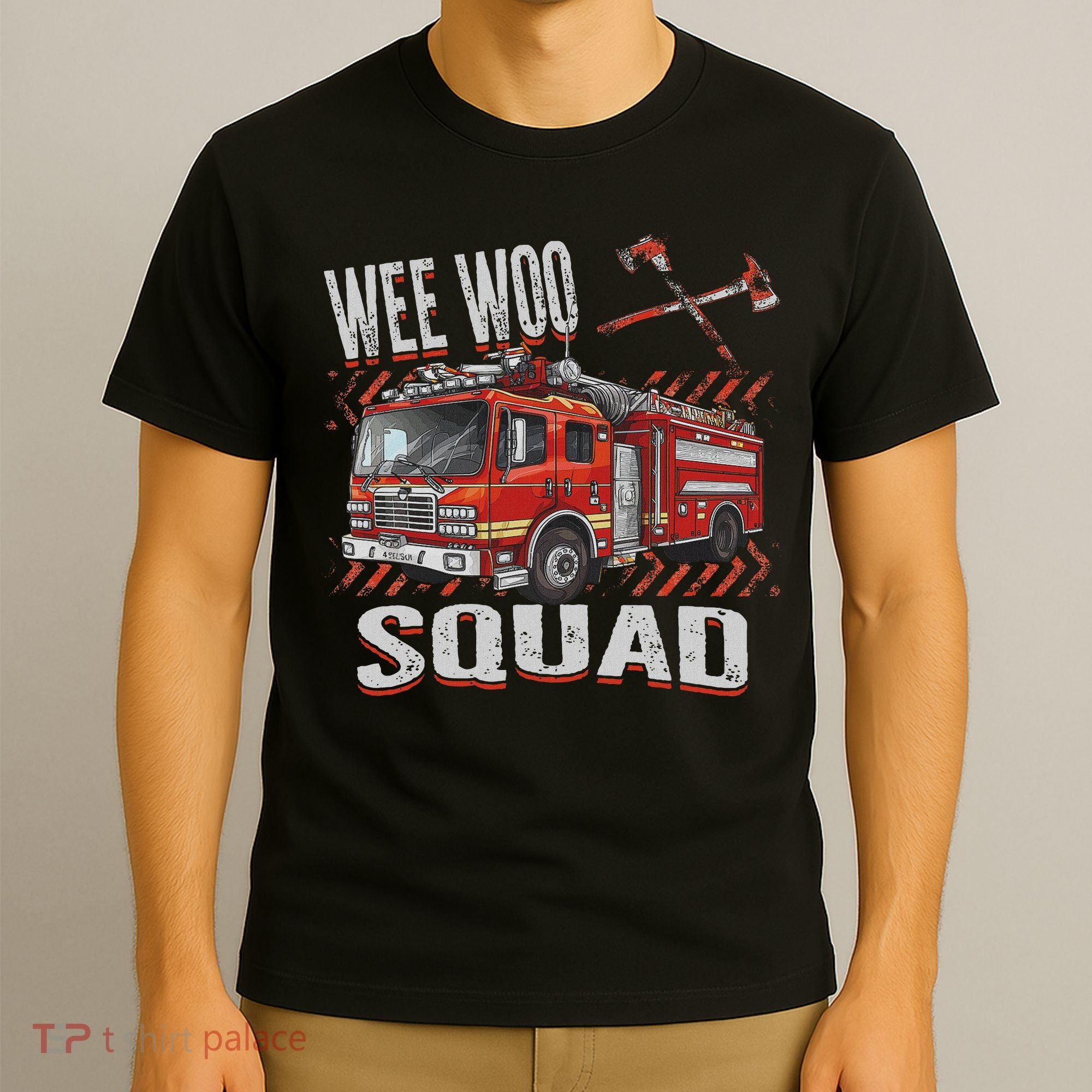Fire Truck Firefighters Lovers Wee Woo Squad T-Shirt