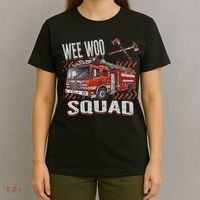 Fire Truck Firefighters Lovers Wee Woo Squad T-Shirt thumb 4