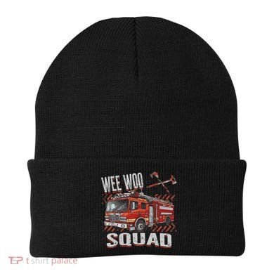 Fire Truck Firefighters Lovers Wee Woo Squad Beanie