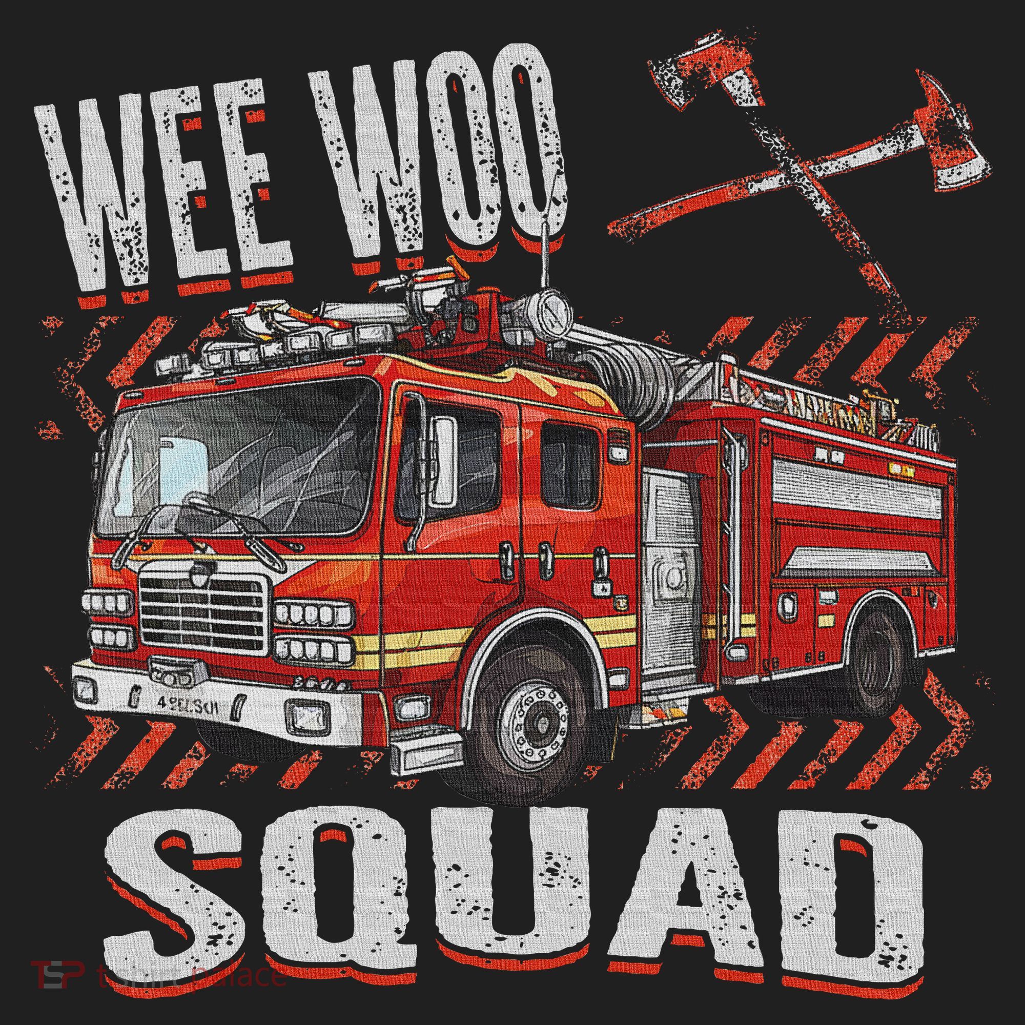 Fire Truck Firefighters Lovers Wee Woo Squad Beanie