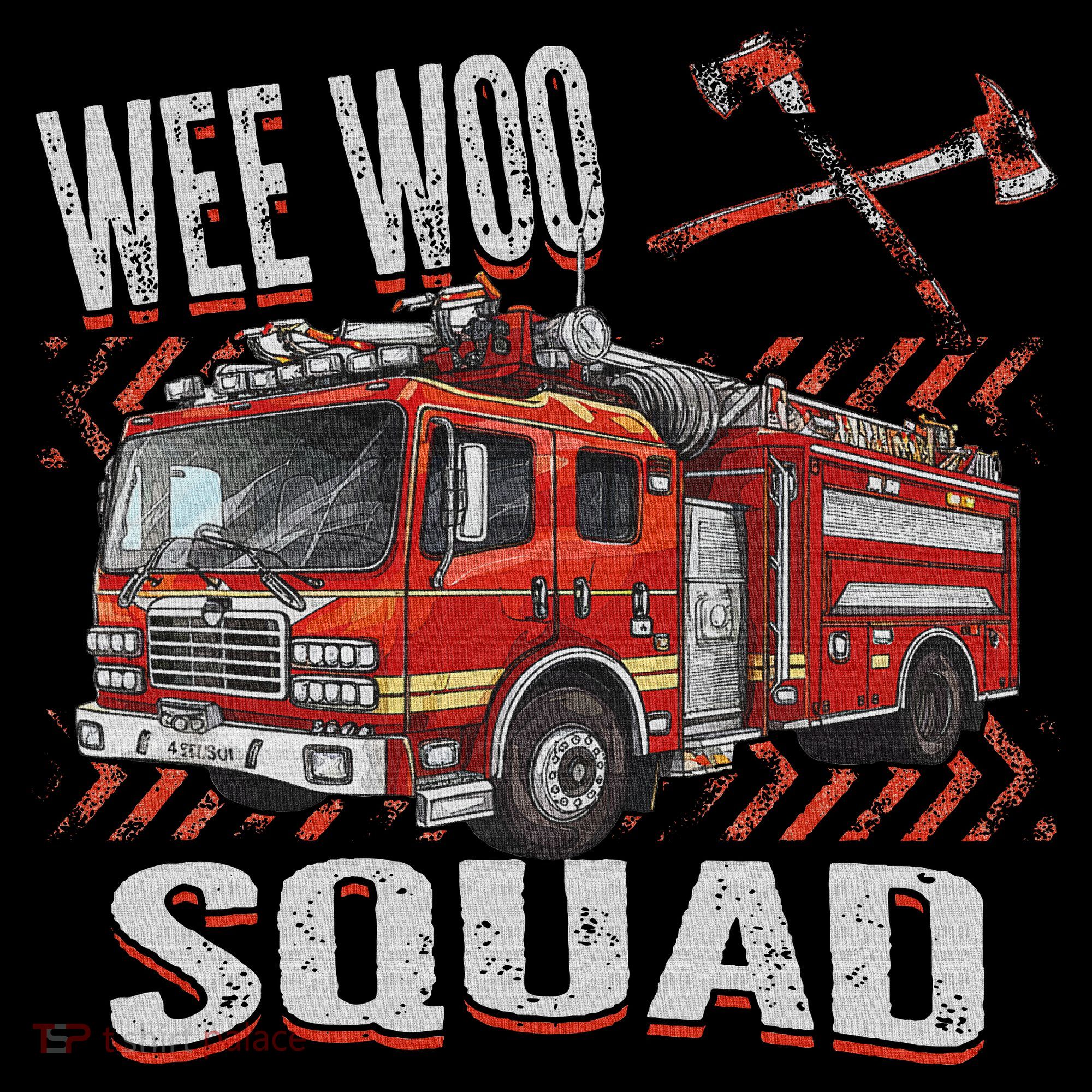 Fire Truck Firefighters Lovers Wee Woo Squad Mousepad