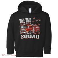 Fire Truck Firefighters Lovers Wee Woo Squad Toddler Hoodie thumb 0