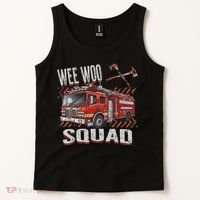 Fire Truck Firefighters Lovers Wee Woo Squad Tank Top thumb 2
