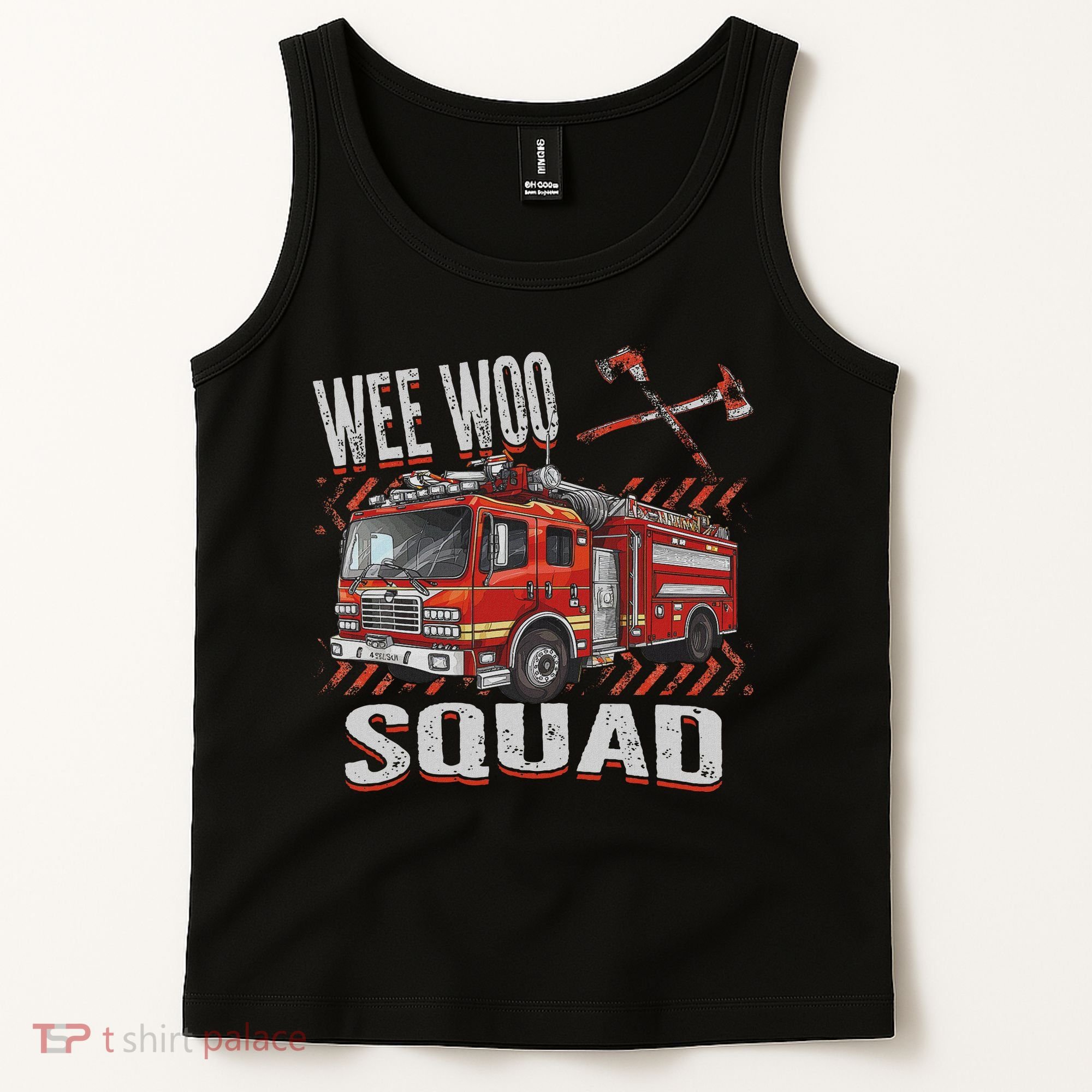 Fire Truck Firefighters Lovers Wee Woo Squad Tank Top