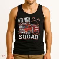 Fire Truck Firefighters Lovers Wee Woo Squad Tank Top thumb 3