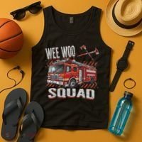 Fire Truck Firefighters Lovers Wee Woo Squad Tank Top thumb 4