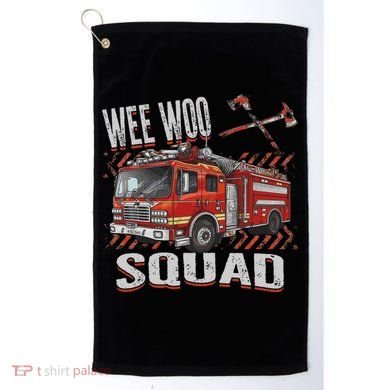 Fire Truck Firefighters Lovers Wee Woo Squad Golf Towel
